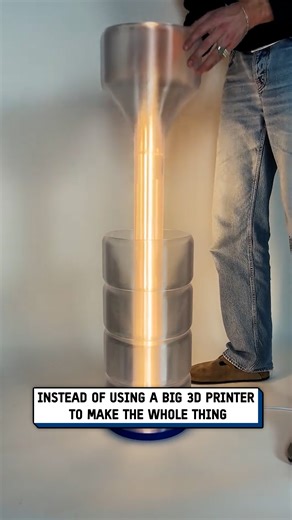I don't need a big 3D printer to make big stuff 💡🤯 #3dprinting #lighting | UNILAD Tech