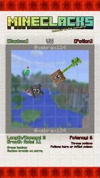 Bamboo vs Potion [OUTCASTS] #minecraft #potion #bamboo #simulation #weaponball