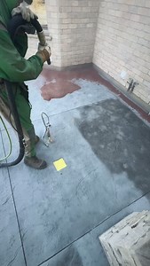 Concrete sealer removal using fine grit garnet Call our office if you would like to schedule your project - - - Serving southern Ontario with industrial commercial/residential abrasive blasting and coating - - - #pdblasting #ontario #southernontario #ontariocanada #abrasiveblasting #sandblasting | PD Blasting Ltd.