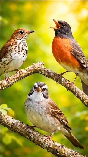 Beautiful Bird Songs of North America 🐦 Morning Forest Ambience | Natural White Noise 4K