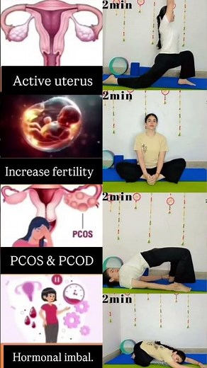 4 simple exercises for healthy and fit body | Harmons inblance exercise #pcod #pcos #infertility