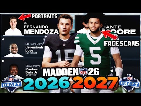 INSANE Madden 26 Draft Classes with Player Portraits & FACE SCANS!