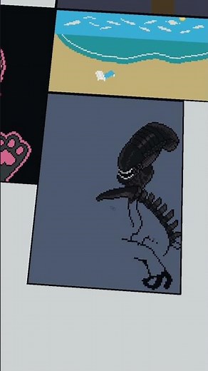 Drawing a Xenomorph! Pixel Art Practice