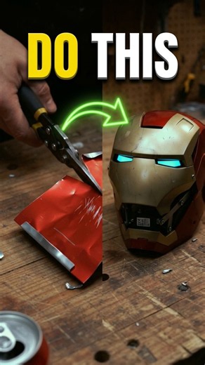 I Built a REAL Working Iron Man Helmet From Soda Cans 🤯♻️/Waste2Wonder
