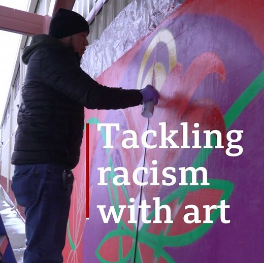 Like many Native Americans, Jeremy encountered "very harsh racism" at a young age. Expressing himself through art turned his life around. #CrossingDivides | BBC World Service