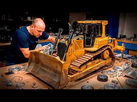 Man Builds an IMPRESSIVE, Fully Functional $1,500 3D Printed CAT Bulldozer RC | From Start to Finish