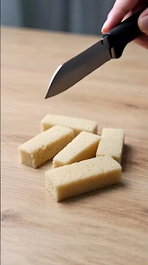 Cutting through sponge