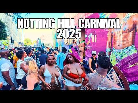 Notting Hill Carnival 2025 Tour | Full London Street Party Experience | 4K 60FPS