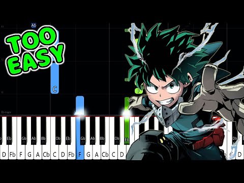 ODD FUTURE - Boku no Hero Academia Season 3 OP 1 - EASY Piano Tutorial [animelovemen]