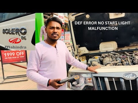 Mahindra bolero bs6 DEF ERROR NO START MALFUNCTION LIGHT ON METER SCR INDUCEMENT 2!!