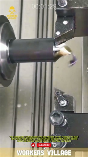 Precision Innovation with Automatic Lathe Machine #workersvillage #machine #innovation
