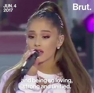 Ariana Grande's speech during the One Love Manchester concert was a plea for love and unity. | Brut
