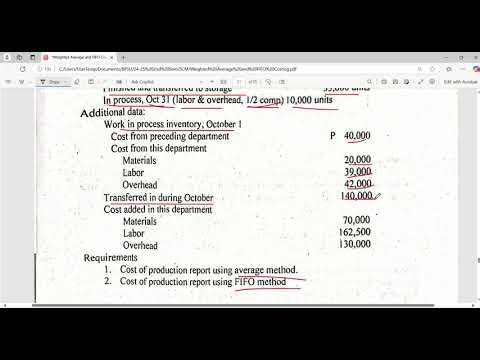 Weighted Average and FIFO Sample Problems