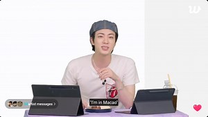 16K views · 900 reactions | JIN YELLING AT THE MEMBERS IN THE CHAT TO GO USE MESSAGING INSTEAD OF USING HIS LIVE AS A CHATROOM I'M CRYING 藍 WE ARE ALL PART OF THEIR GC  BUT LOOK HOW HAPPY JIN WAS TO SEE THEM  #BTS #Jin_Echo | BangtAn Nhey Ney | Facebook