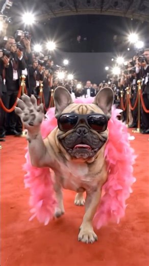 VIP Dog Entry on Red Carpet😎🐶 #dog #shortsfeeds