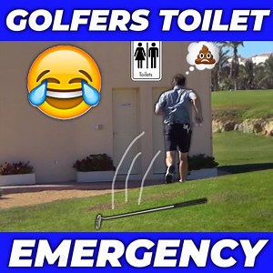 MR LIAM THOUGH THE COULD HOLD IT UNTIL THE END OF THE ROUND 🚽 | Golfmates