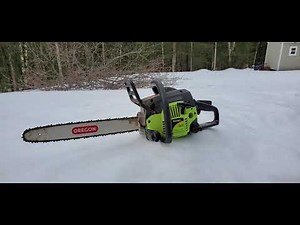 Poulan P3314 Chainsaw. Felling A Tree With a $70 Chainsaw. Trail Cam Photos And a Moose!
