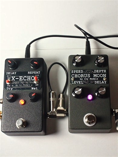Ivy Pedals Chorus Moon x X-Echo effects pedal demo Hello friends!!!! Last demos with this pair from this batch. DI demo, clean guitar with humbuckers. Ivy Pedals is on Reverb!! so are these two... Ivy Pedals X-Echo is a utilitarian digi-log delay/echo effects pedal. It features separate wet/dry level controls, an extra always-on output, and a damping switch. This is a no frills delay effect with tons of options. Ivy Pedals Chorus Moon is one of my favorite designs. This chorus has twice the dela