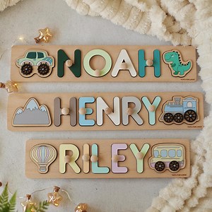 Personalized Name Puzzle for Kids | Custom Wooden Name Toy for Baby | Name Puzzle Boy Girl - Etsy