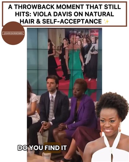 Dark Skin Women on Instagram: "In a throwback interview on Anderson Live, Viola Davis spoke openly about the criticism she and Gabby Douglas faced for wearing their natural hair. She shared that removing her wig wasn’t about appearance, but about self-respect. Wearing it felt like an apology for being a dark-skinned woman with natural curls, and she chose to stop apologising. A quiet but powerful reminder that embracing your true self is never small. 🤎 #DarkSkinWomen #NaturalHair #ViolaDavis #S