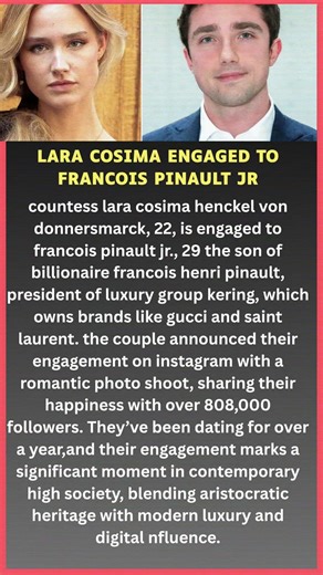lara cosima engaged to francois pinault jr.