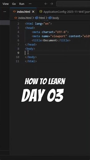 how to learn HTML day 03 #HTML #html5 ##web #bca #new