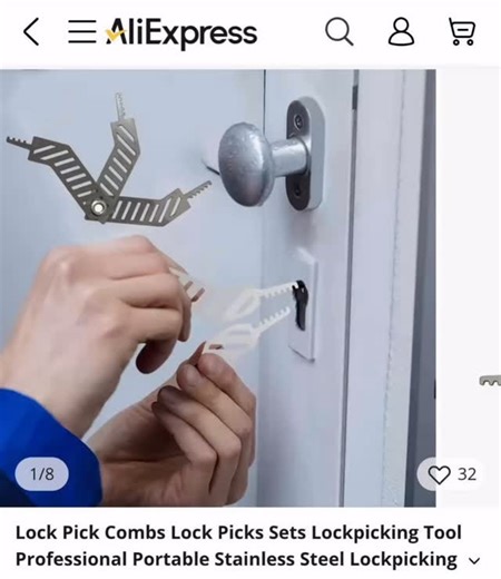 Not sure that’s how you use Comb Picks, but zero out of ten for effort.#lockpicking #security | Lockpickworld | Facebook