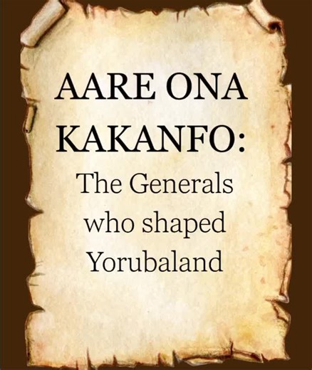 The Aare Ona Kakanfo. 🔥🔥🔥 Yoruba's most formidable military title. To become one was to undergo 201 sacred incisions, shave your head, and vow to win any war in three months—or die trying. Must Watch 💥💥💥💥💥 Credit: @ThinkYoruba_1st/X