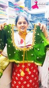 maggamwork blouse and krosha saree kuch going with trending 😍//#harshafashionbotique#bengaluru#telug