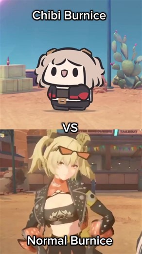 Chibi Burnice vs Normal Burnice dance battle!!! Who did it better? Chibi Burnice Art: SupperAppleMan #zenlesszonezero #explore #anime #fyp #hoyo #hoyoverse #burnice #gaming #gacha #trend #trendingvideo