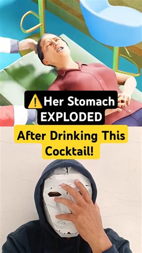 ⚠️Her Stomach EXPLODED After Drinking This Cocktail! ​#shorts #medicalcase #sciencefacts #crazyfacts