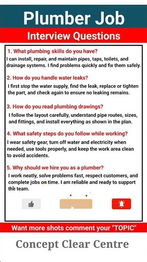 Top 5 Plumber Job Interview Questions and Answers to Ace your Dream Job