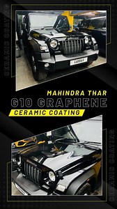 Upgrade your ride with H2O Carzspa G10 Graphene ceramic coating. Enhance your Mahindra Thar with a flawless, glossy finish that resists scratches and stains. Experience cutting-edge car coating technology and long-lasting protection with H2O Carzspa Mahindra Thar protected with G10 Graphene CrystalShield™️ Ceramic Coating at Carzspa Ahmedabad H2O !! 👍 @h2o_carzspa is number one because of expertise, transparency & assured quality commitment since beginning. 😇 -——————————— Ceramic Coating Packa