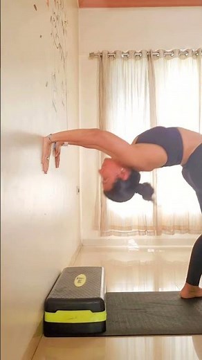 Push your limits with extreme backbends using wall support! 🧘‍♀️ build flexibility in this yoga flow