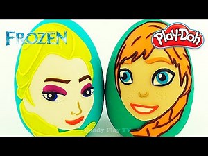 Huge ANNA ELSA play doh surprise eggs| Learn Colours with ANNA ELSA and Play-Doh