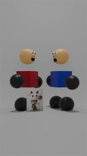 Lucky Cat #blenderanimation #animationmeme #animation