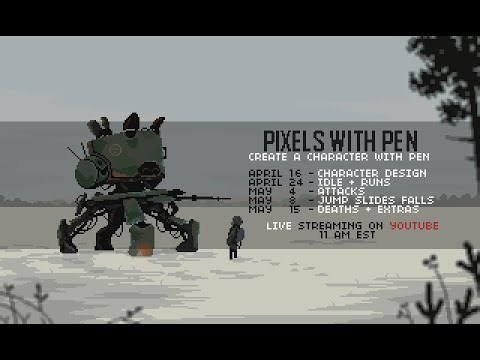 Pixels With Pen - Live Tutorial/Lesson Part 1 - Character Designs