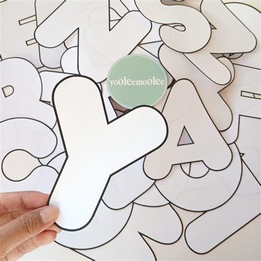 Puffy Bubble Letters Template PDF 6" (15 cm) Printable Uppercase Alphabet Sewing Pattern for DIY Banners, Garland, Crafts, Nursery Decor - Etsy