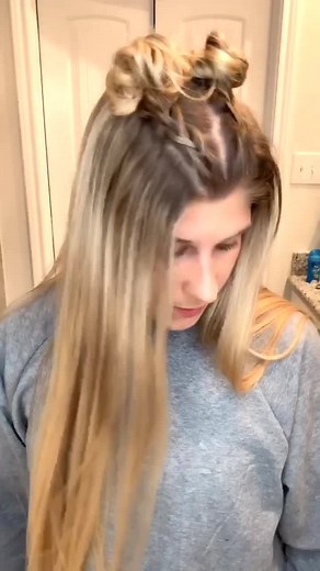 Double Dutch Braids into Space Buns Tutorial