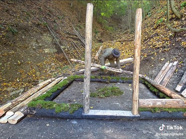 Shelter, construction completion steps. #outdoors #travel #survival #camping #usa