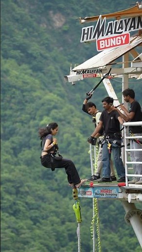 India's highest bungy jumping in Rishikesh ✨#adventure #shorts #trandingshorts #viral #bungyjumping