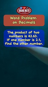 Word Problem on Decimals #decimalnumber #divisionofdecimalnumber #maths #mathematics #mathmadeeasy #mathtricks #mathtutor | Unang Math