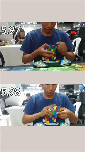 Notas la diferencia? 5.98 vs 5.97 single pyraminx #speedcubing #rubikscube