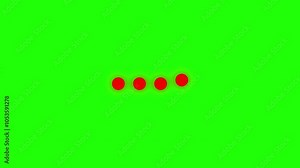 Typing loading dots on transparent background. Load dot Concept. Loading is indicated by a dot. A set of loading icon animations on a green screen background. Typing loading animation concept Stock Video