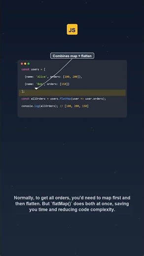 **JavaScript's `flatMap()` for Nested Data Transformation** | Javascript Tutorial #Shorts