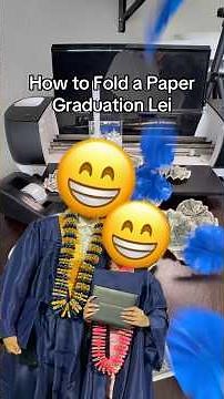 How to Make Folded Paper Graduation Money Leis Check out my other Graduation Lei Tutorials! #Cricut￼