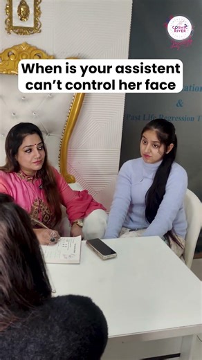 When is your assistent can't control her face