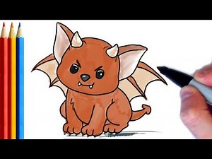 (fast-version) How to Draw Evil Dragon | Step by Step Tutorial For Kids