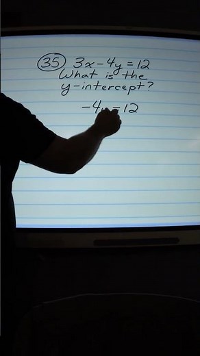 Finding the y intercept when a line is in standard form #algebra #mathhelp