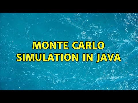 Monte carlo simulation in java